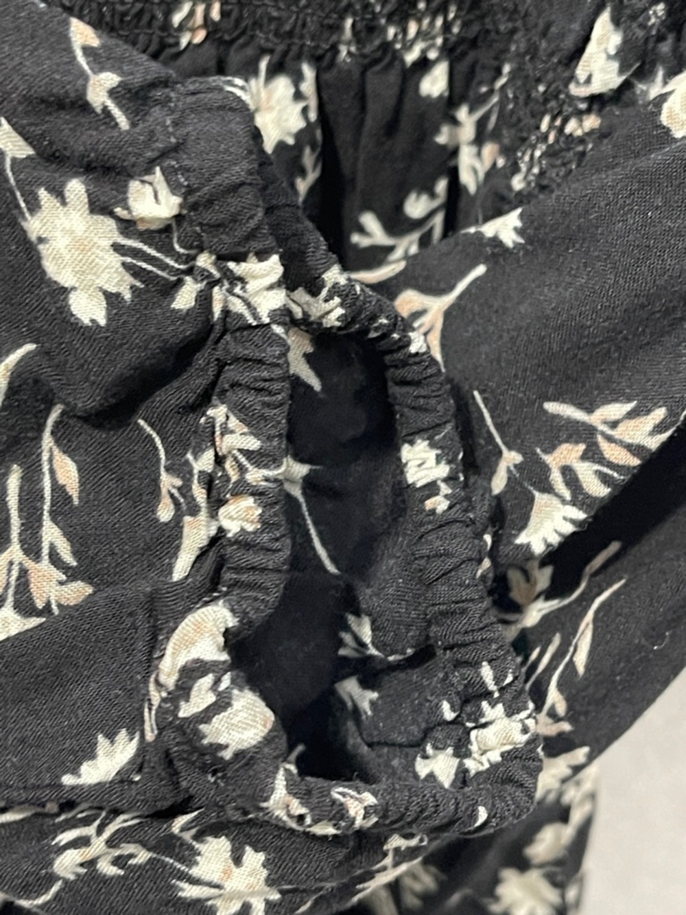 Denim & Supply Ralph Lauren Smocked Peasant Blouse Floral Boho Peasant Cottage - Picture 5 of 6